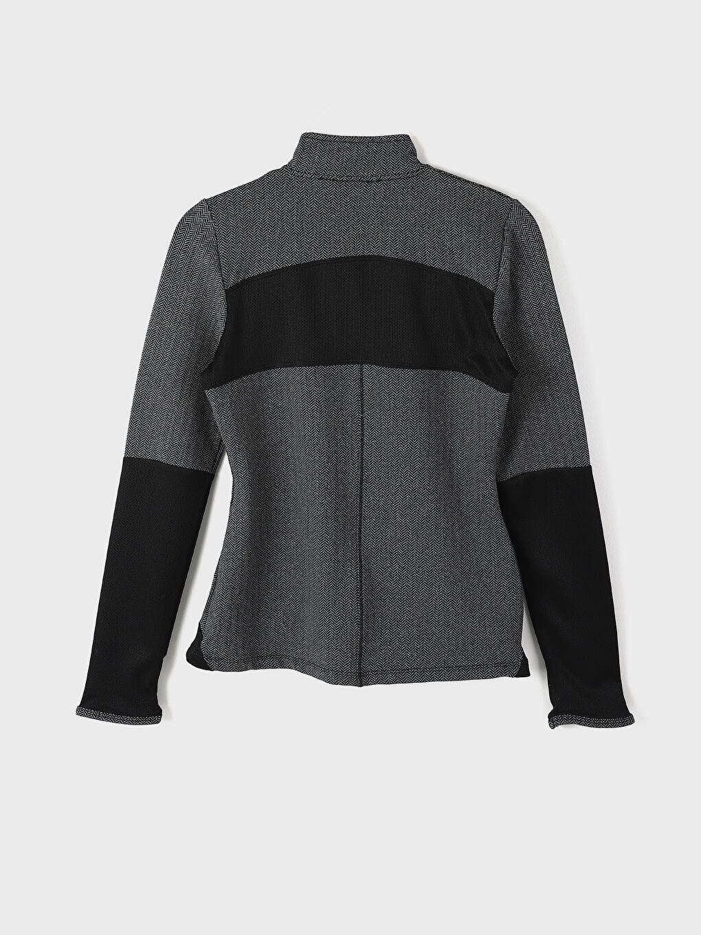 سويت شيرت بسحاب بياقة قمع للسيدات-1