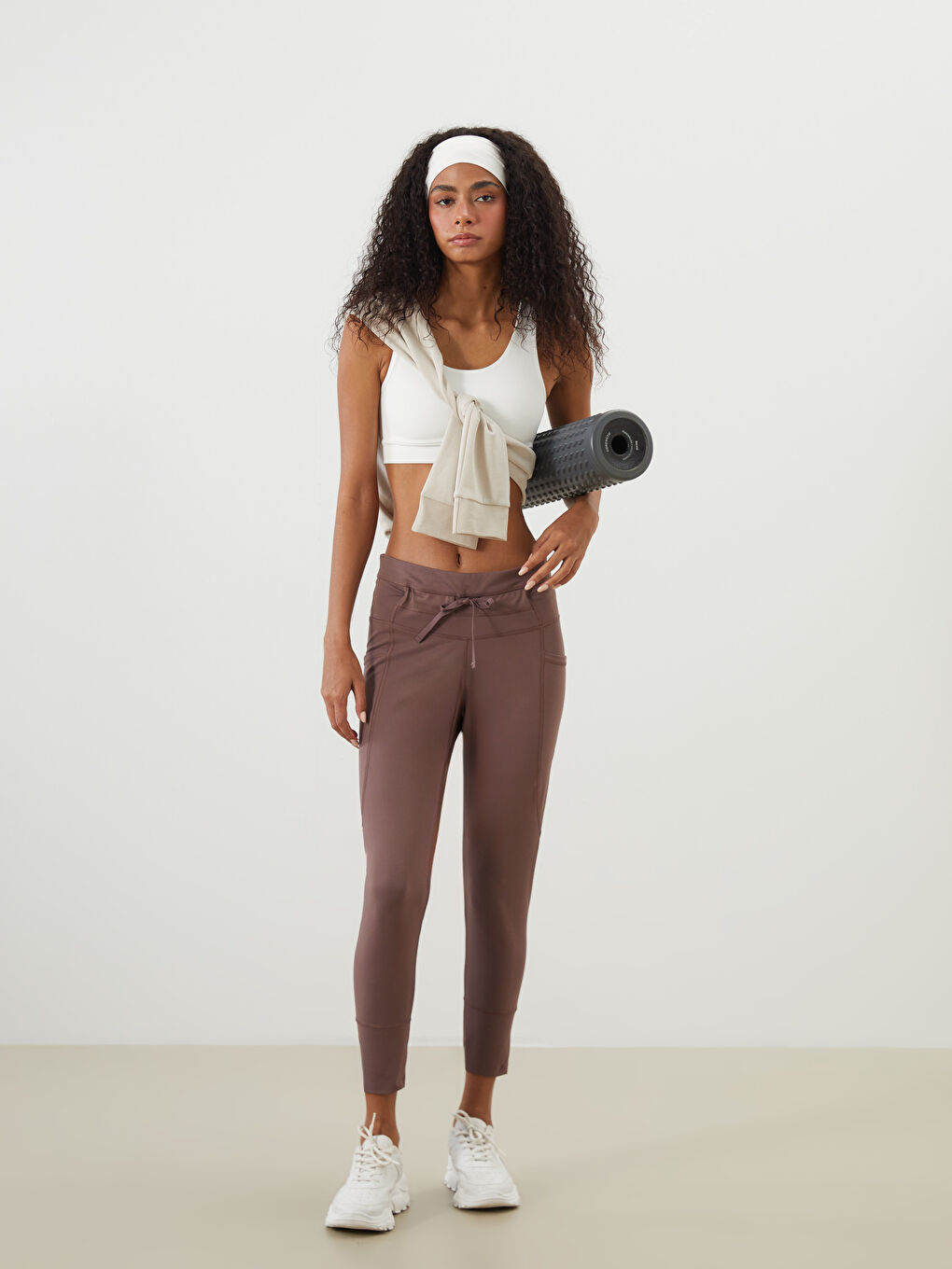 Women's Sweatpants with Elastic Waist -W4L293Z8-GYK