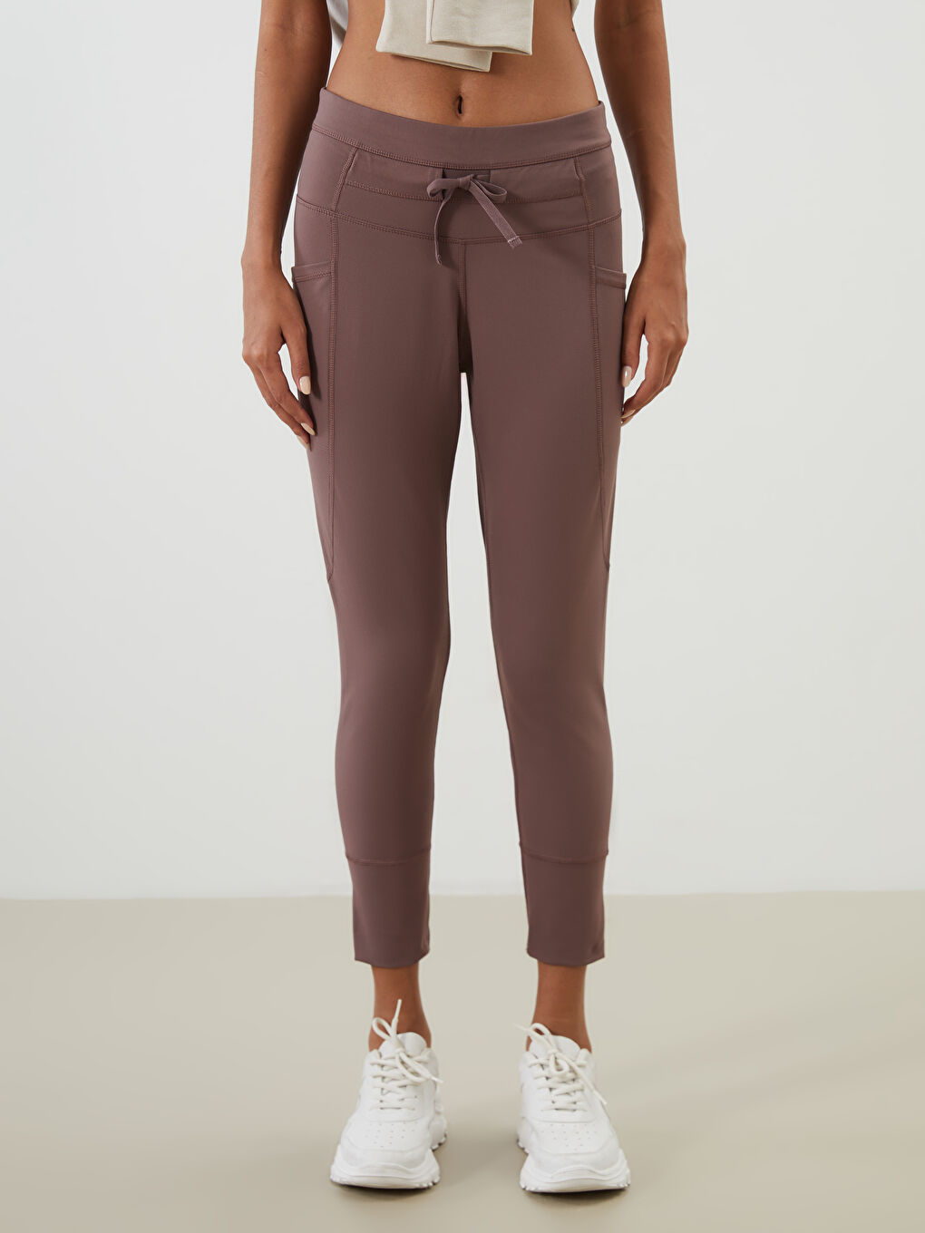Women's Sweatpants with Elastic Waist -W4L293Z8-GYK