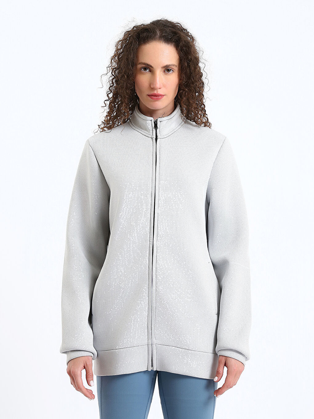 Funnel Neck Women's Zip-Up Sweatshirt