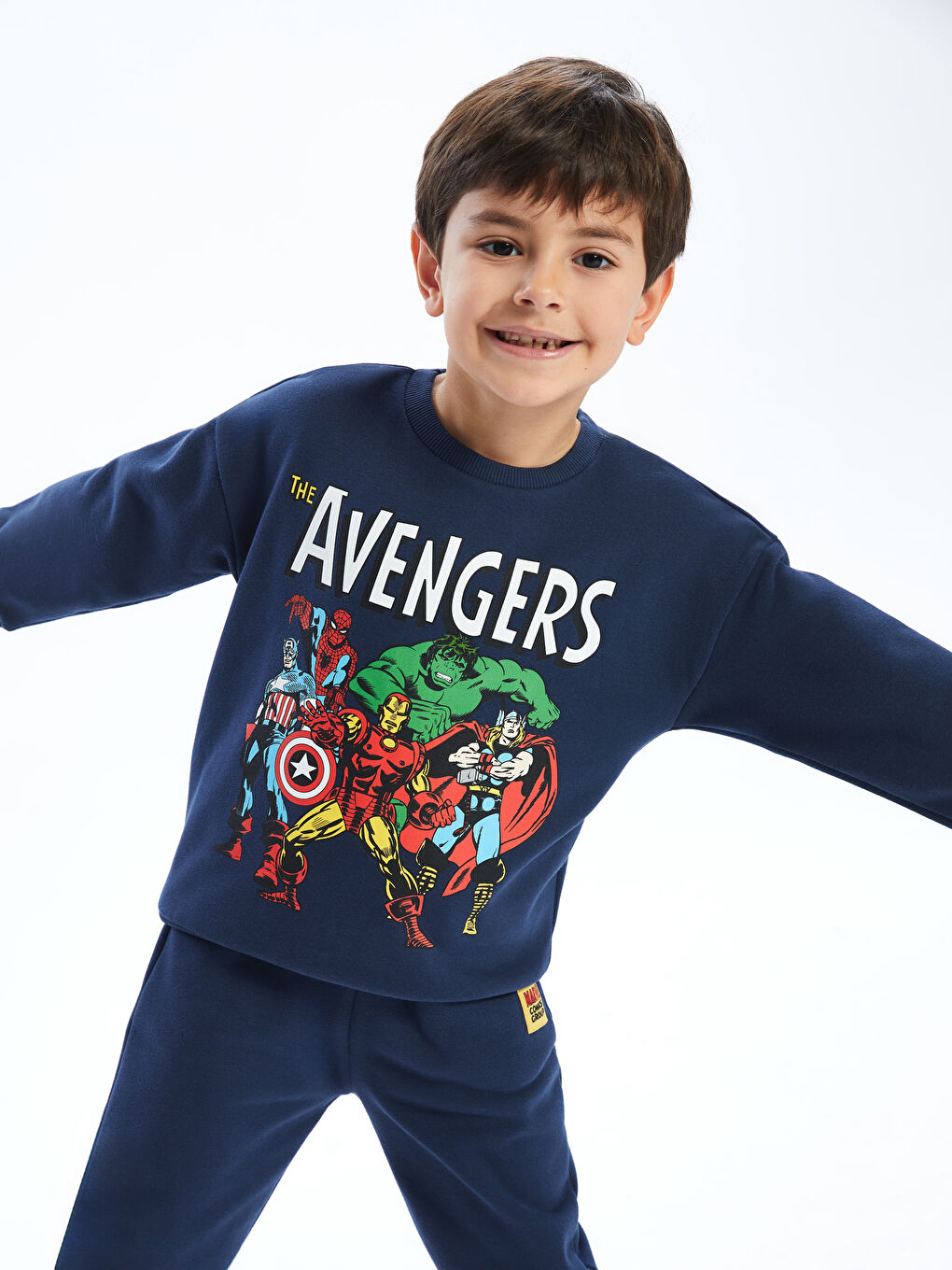 İndigo Spider-Man Baskılı Erkek Çocuk Sweatshirt ve Eşofman Alt 2'li