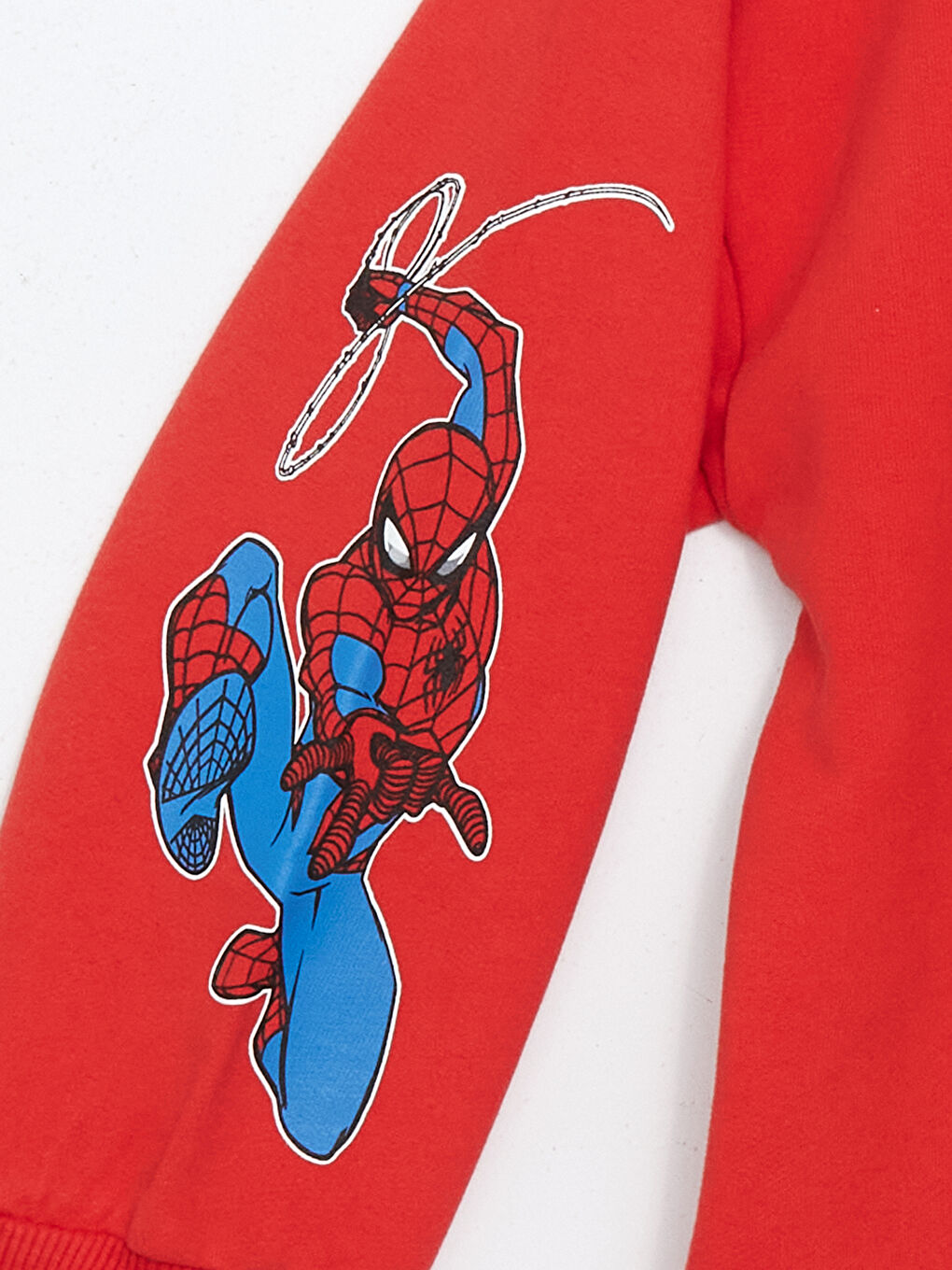 LCW baby Kırmızı Spiderman Baskılı Erkek Çocuk Sweatshirt ve Eşofman Alt 2'li - 5