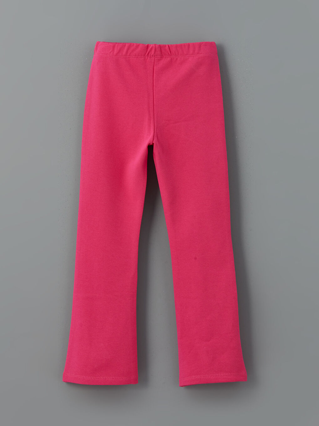 Pembe Beli Lastikli Kız Çocuk Kalın Tayt Pantolon-1