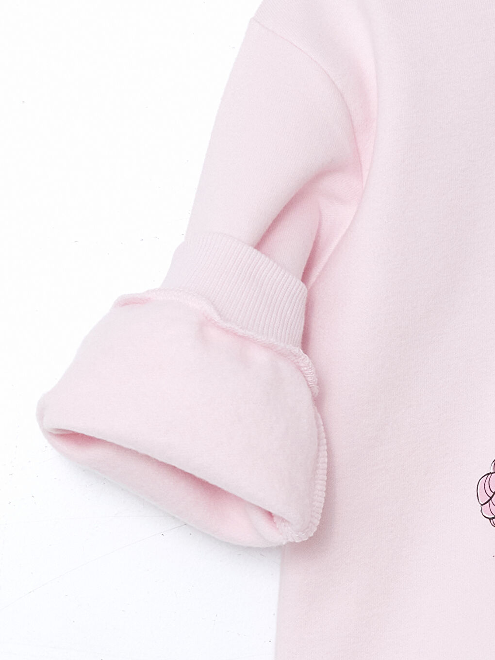 LCW Kids Pembe Bisiklet Yaka Lol Baskılı Kız Çocuk Sweatshirt - 2