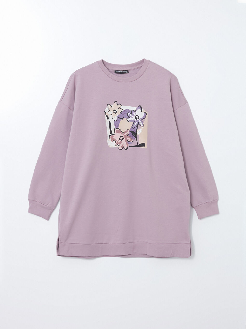 تونيك سويتشيرت أوفراسايز مُزهر للسيدات-4