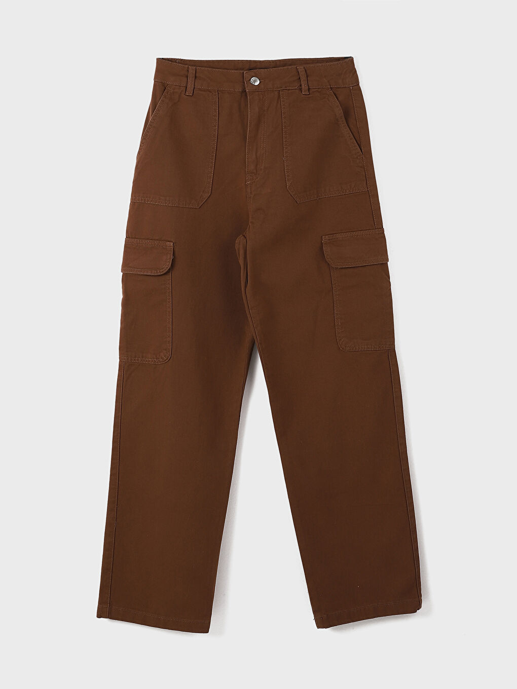 Standard Fit Gabardine Women's Cargo Trousers -W4L476Z8-CYX