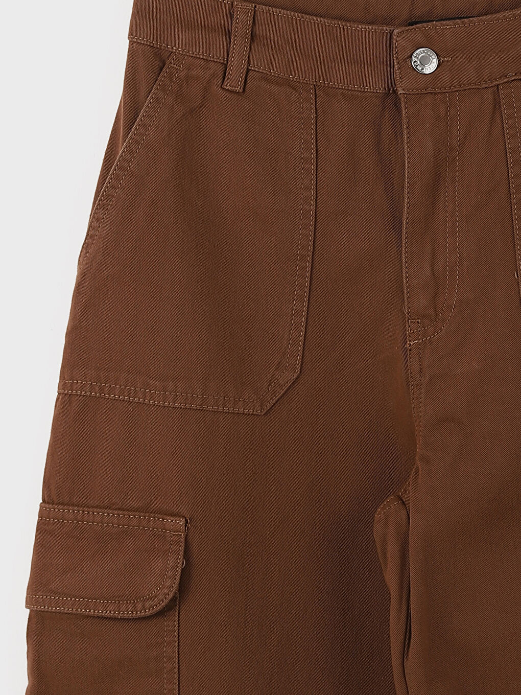 Standard Fit Gabardine Women's Cargo Trousers -W4L476Z8-CYX