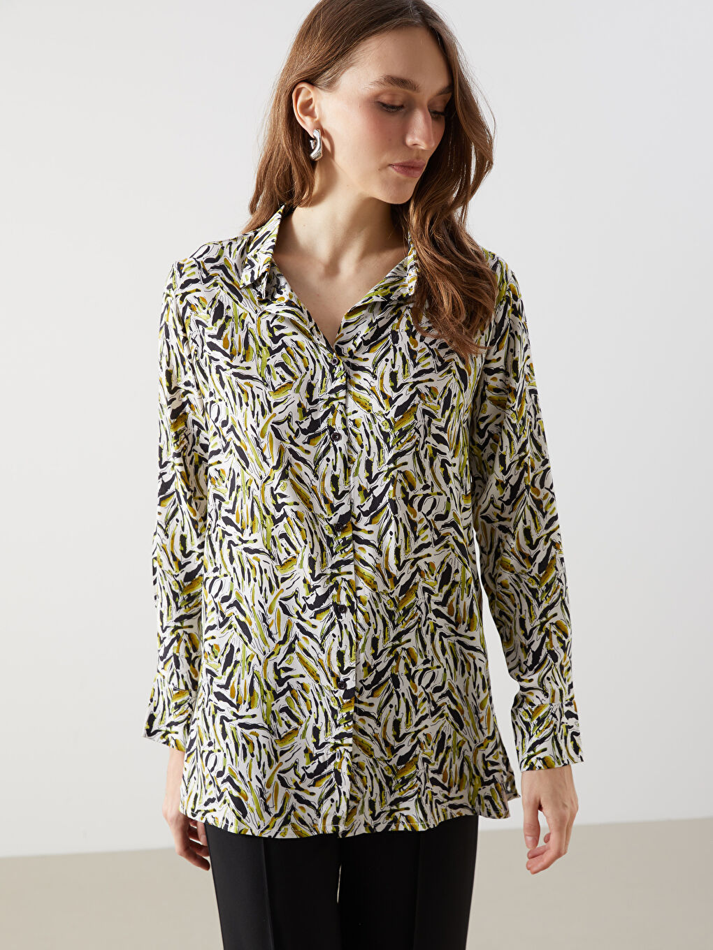 Patterned Women's Shirt Tunic