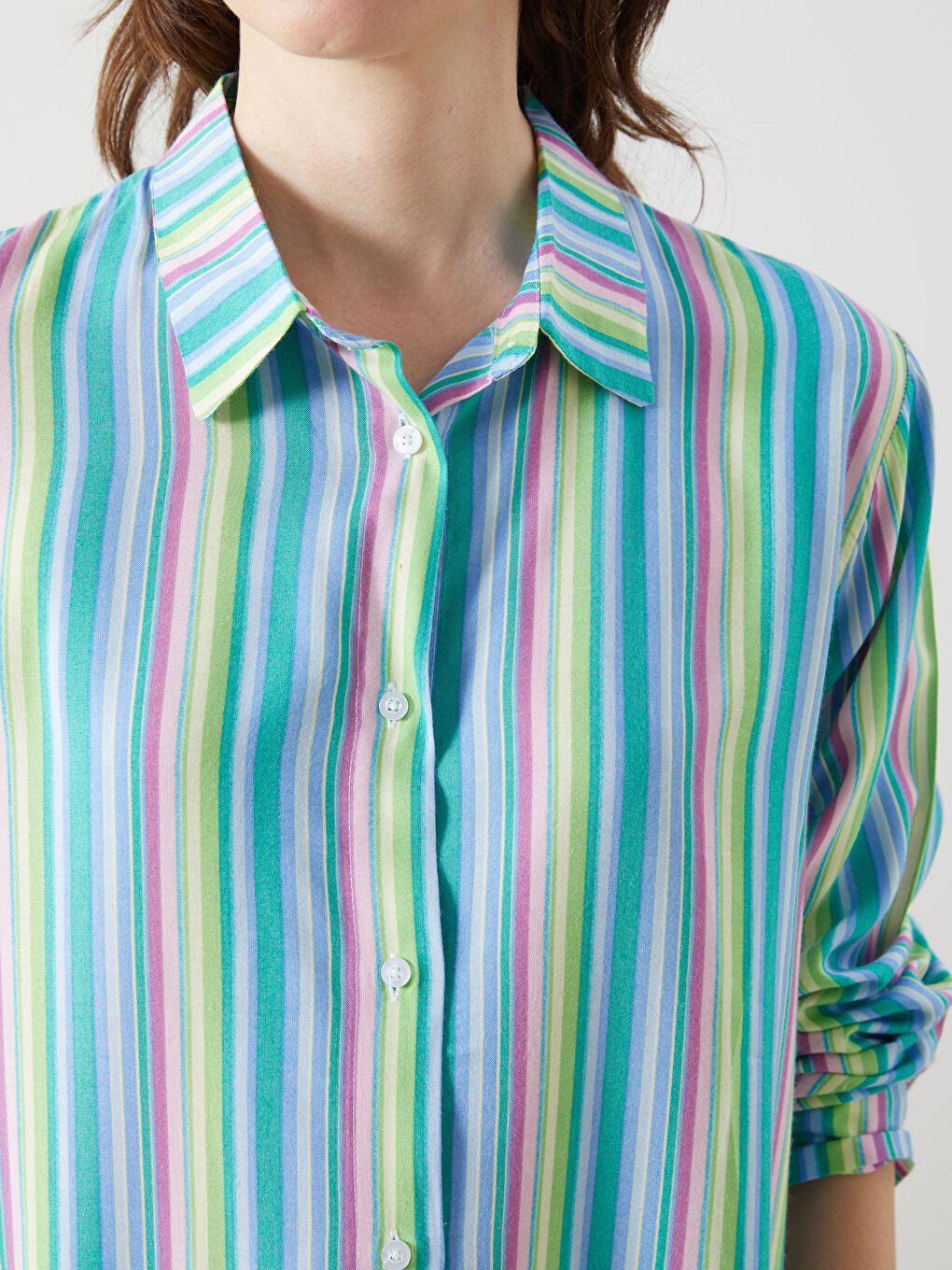 Striped Women's Shirt Tunic-2