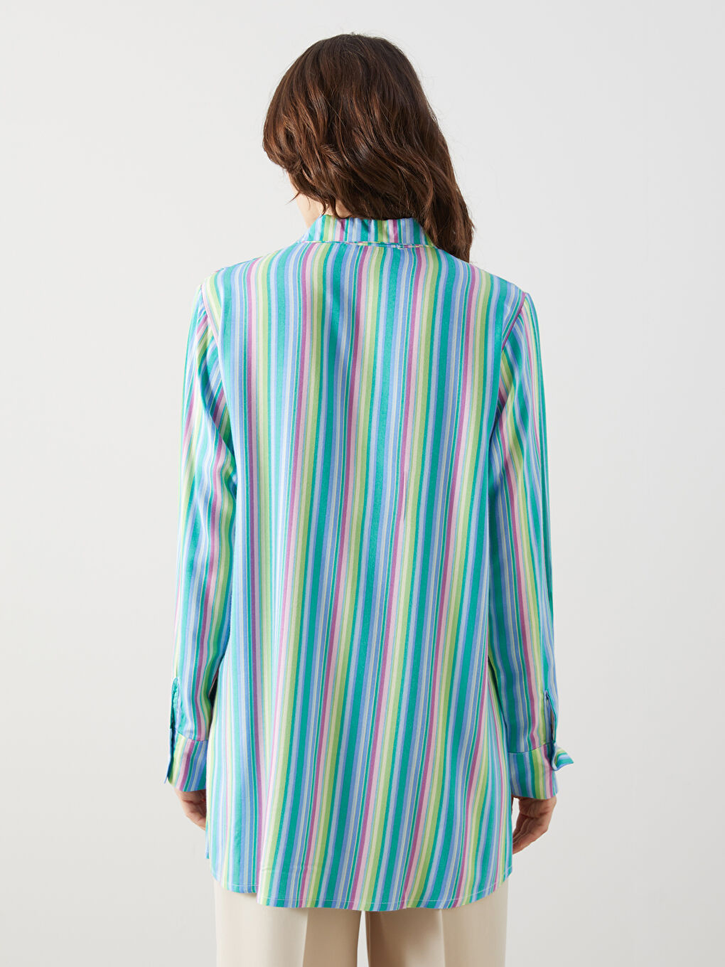 Striped Women's Shirt Tunic-3