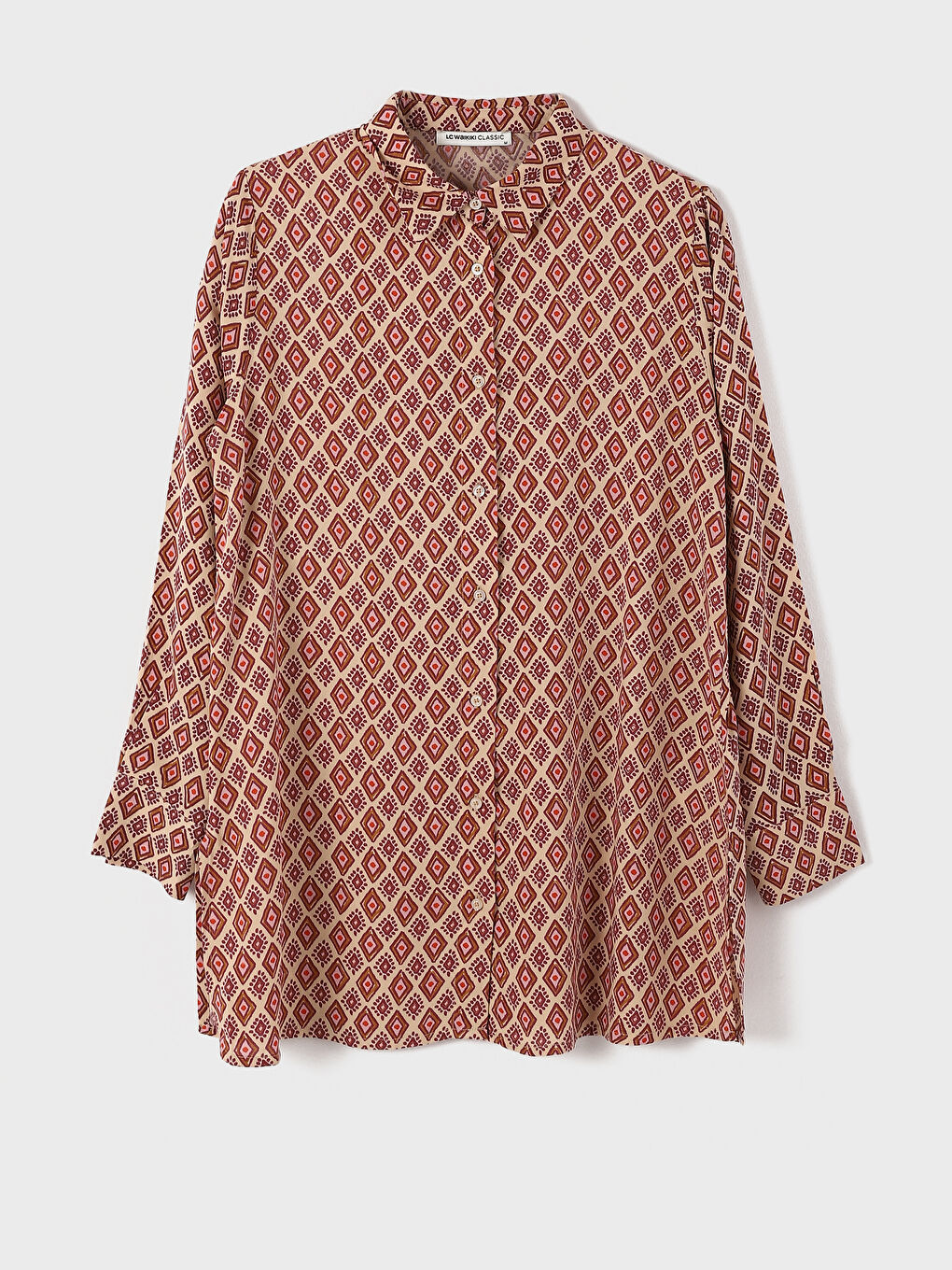 Patterned Women's Shirt Tunic-1