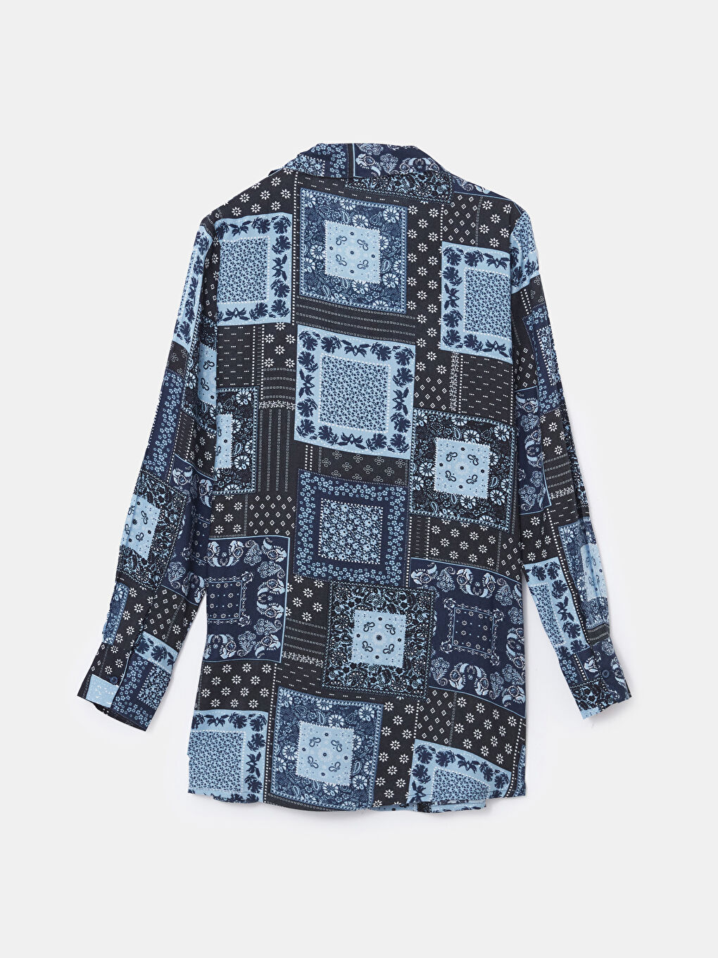 Patterned Women's Shirt Tunic -W4L509Z8-SW6
