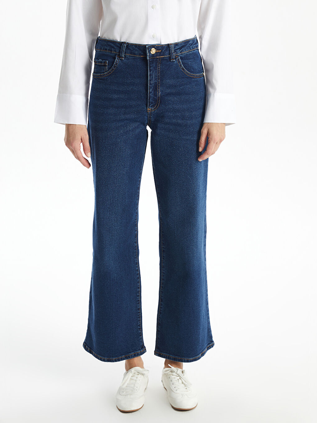 High Waisted Wideleg Women's Jeans -W4L513Z8-309