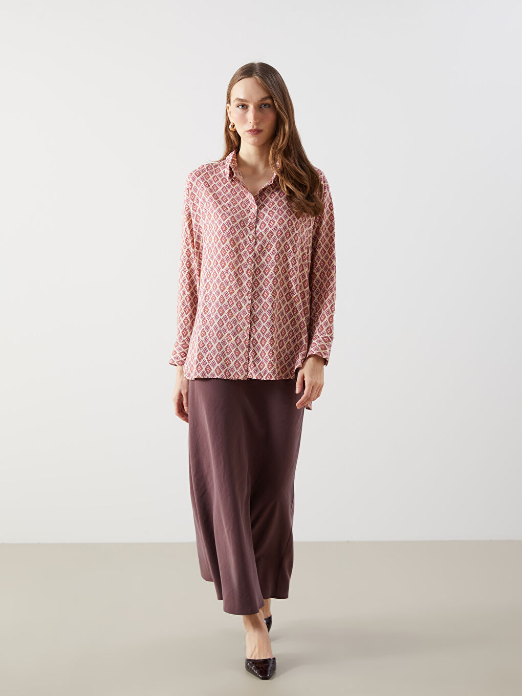 Patterned Women's Shirt -W4L521Z8-LQB