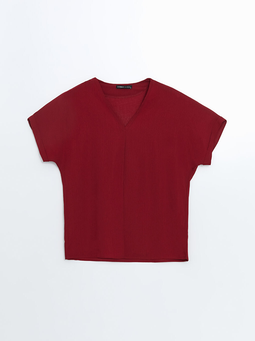 V-Neck Textured Women's Blouse-4