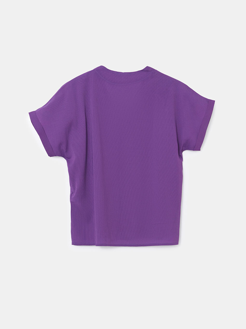V-Neck Textured Women's Blouse -W4L522Z8-VEL