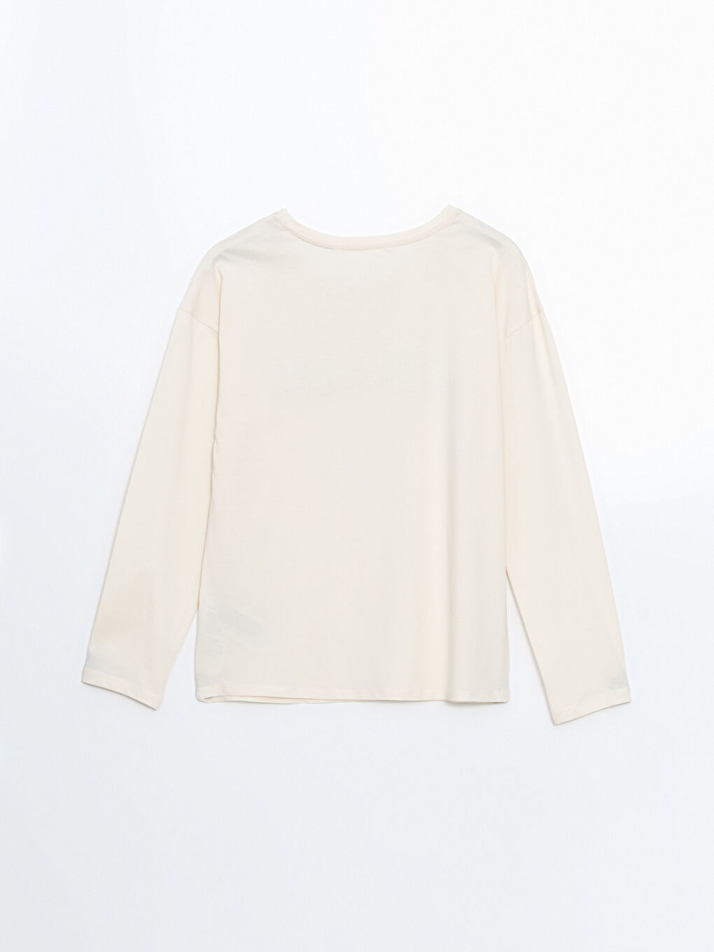 Pembe Bisiklet Yaka Baskılı Kadın Pijama Üstü-1