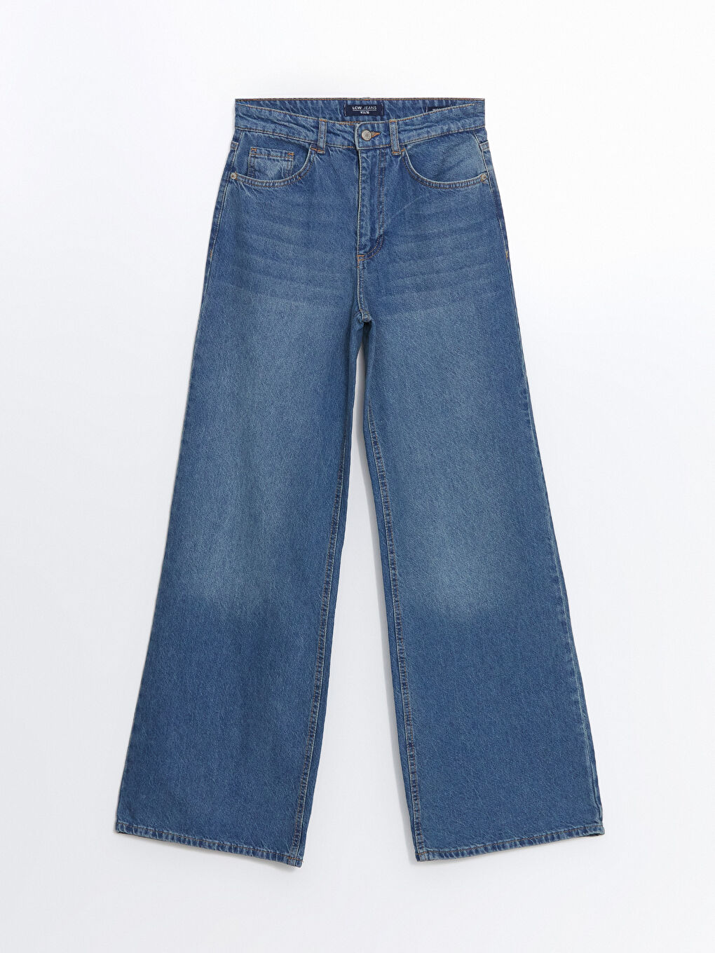 LCW Jeans Orta İndigo Rodeo Wideleg Kadın Jean Pantolon - 4