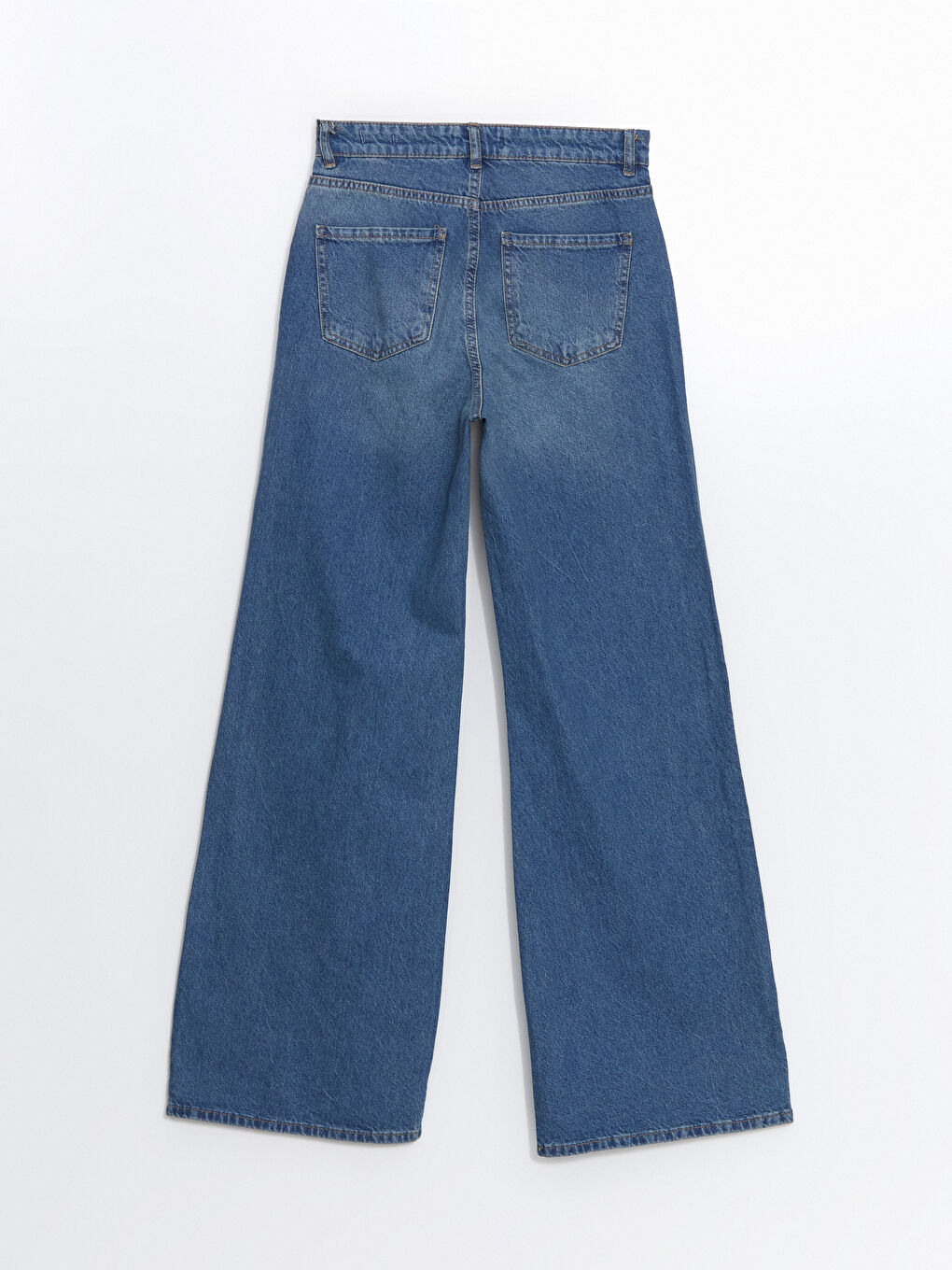 LCW Jeans Orta İndigo Rodeo Wideleg Kadın Jean Pantolon - 5