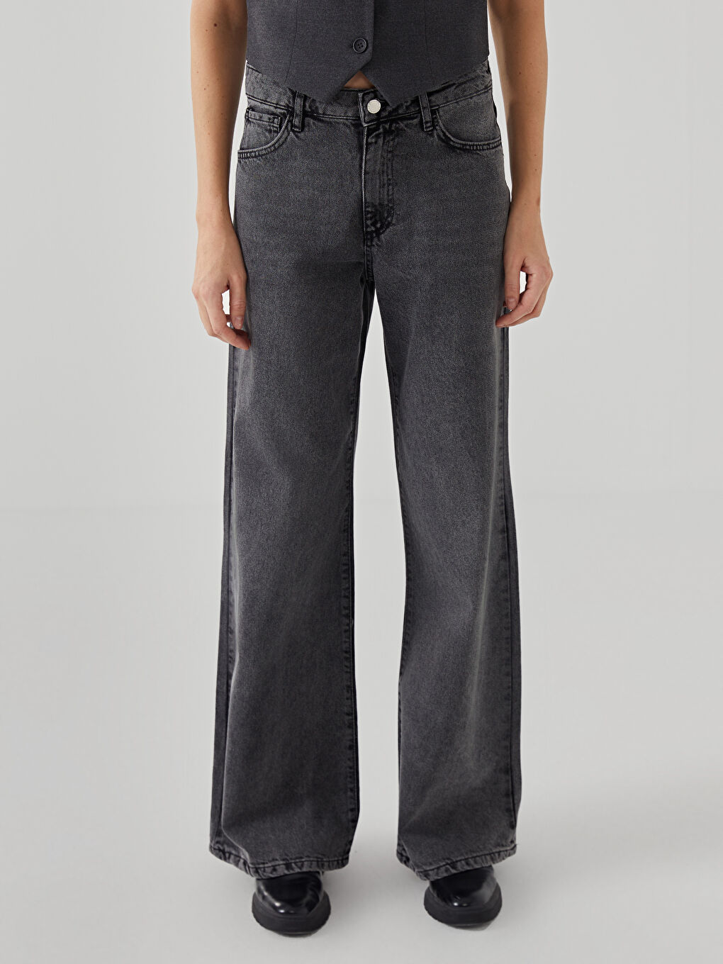 LCW Jeans Wideleg Women's Jeans -W4L617Z8-GRD