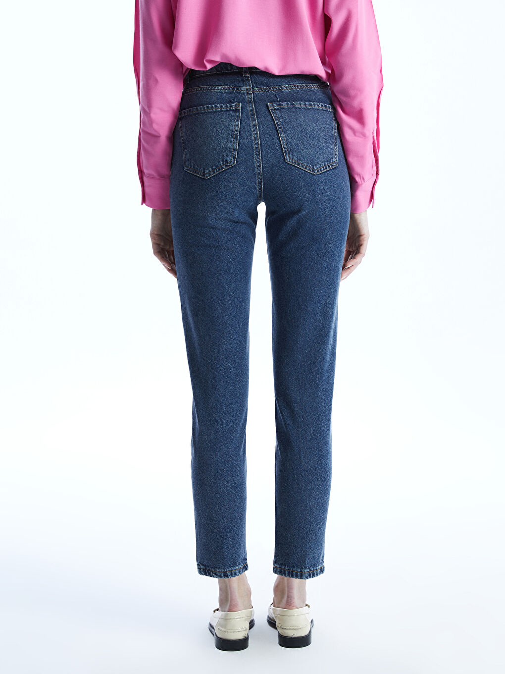 LCW Jeans İndigo Mom Fit Kadın Jean Pantolon - 3