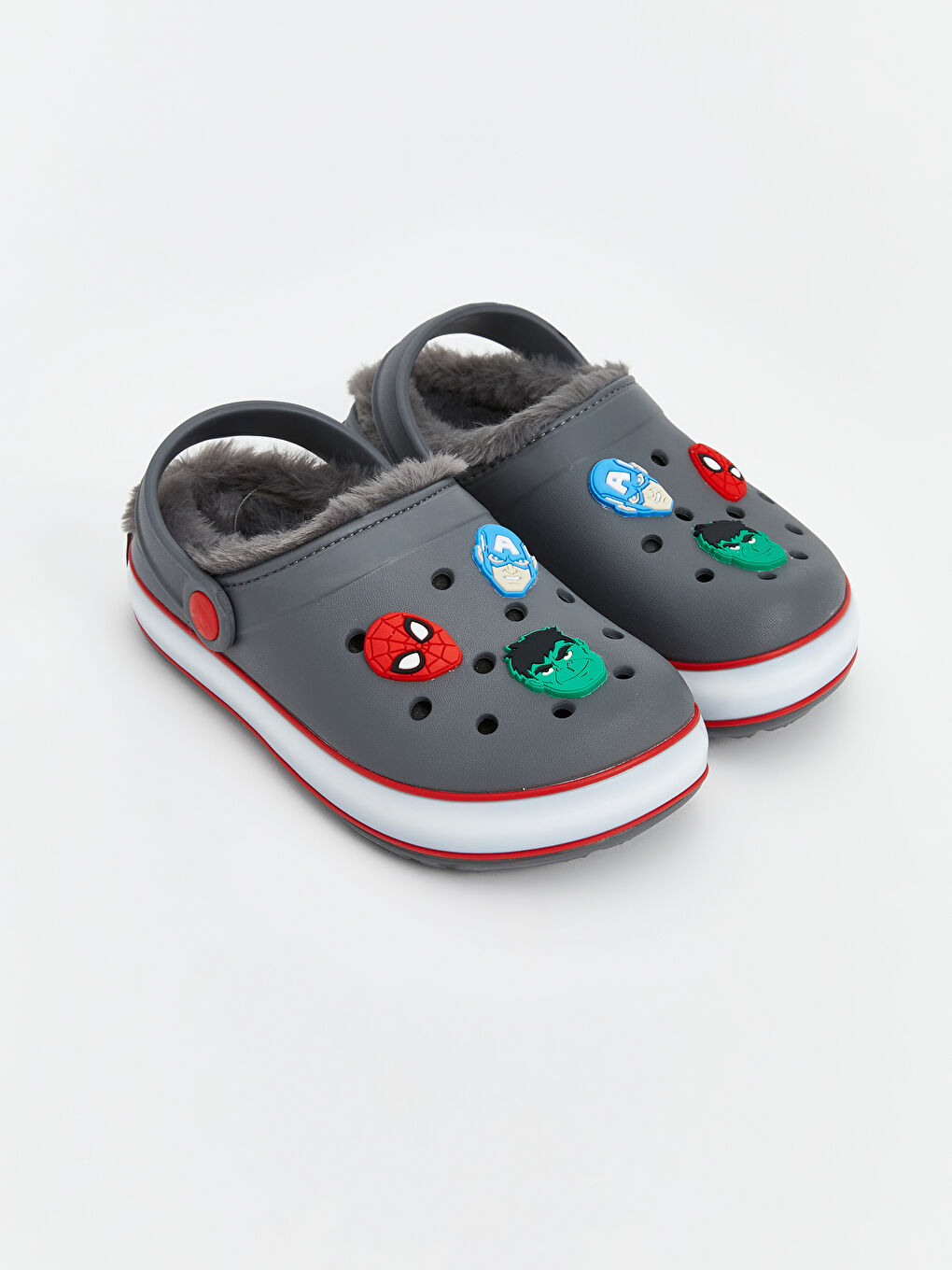 Antrasit Spider-Man Baskılı Erkek Çocuk Sandalet-1