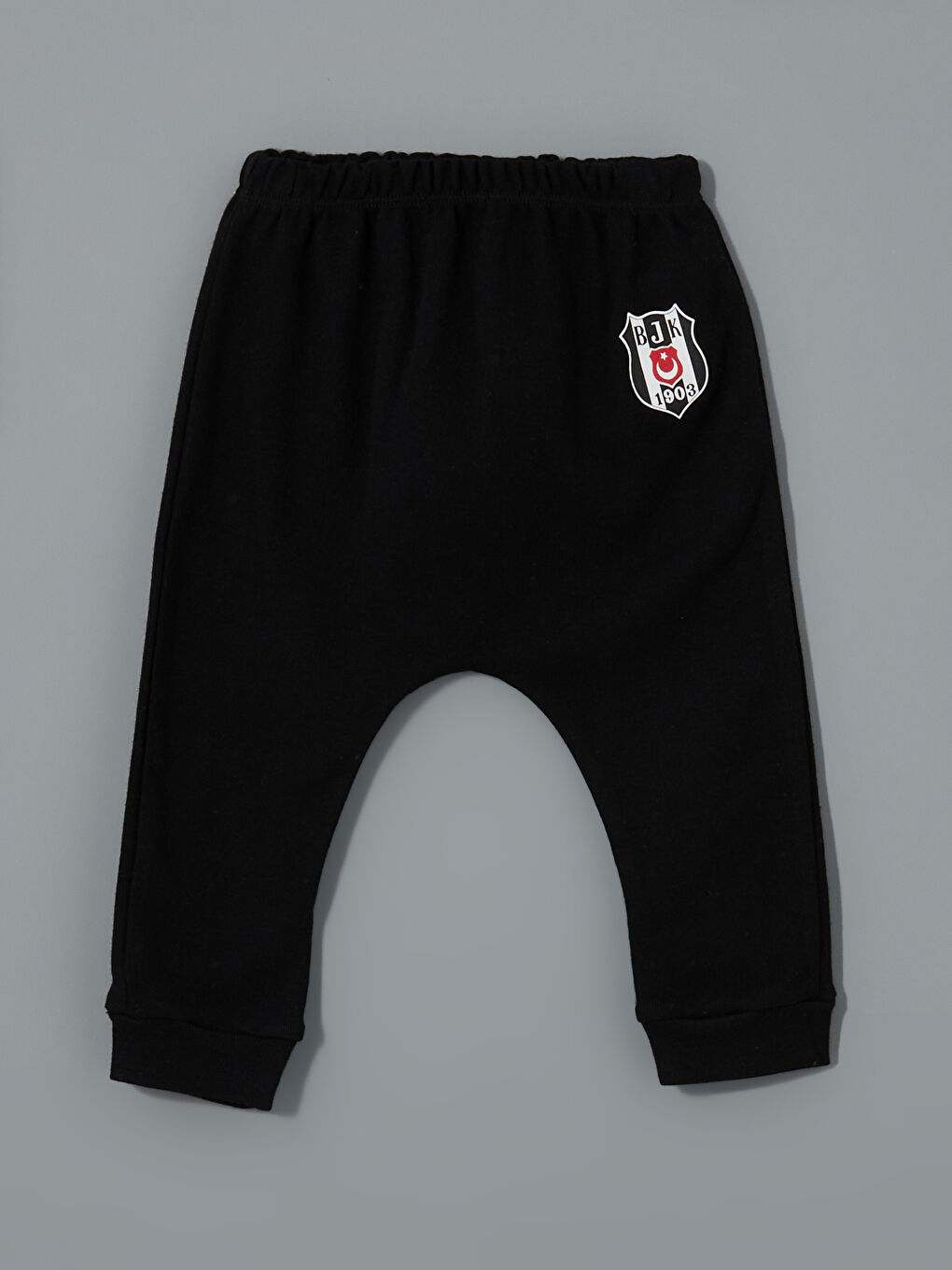 LCW baby Ekru Beşiktaş Baskılı Erkek Bebek Çıtçıtlı Body ve Pantolon 2'li - 4