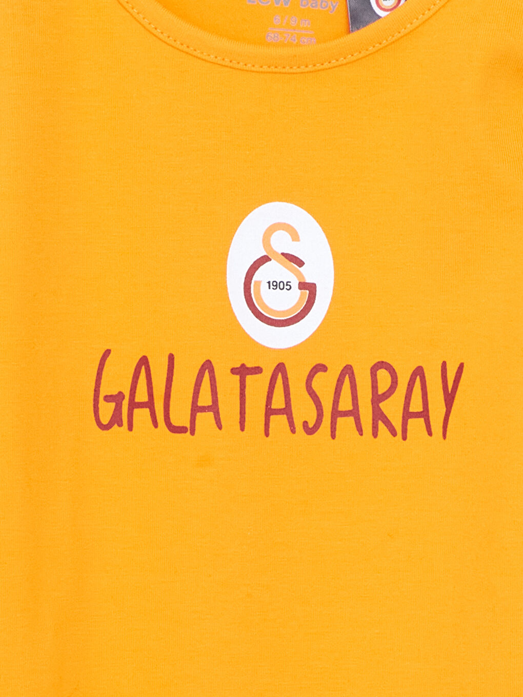 LCW baby Turuncu Galatasaray Baskılı Erkek Bebek Çıtçıtlı Body ve Eşofman Alt 2'li - 2