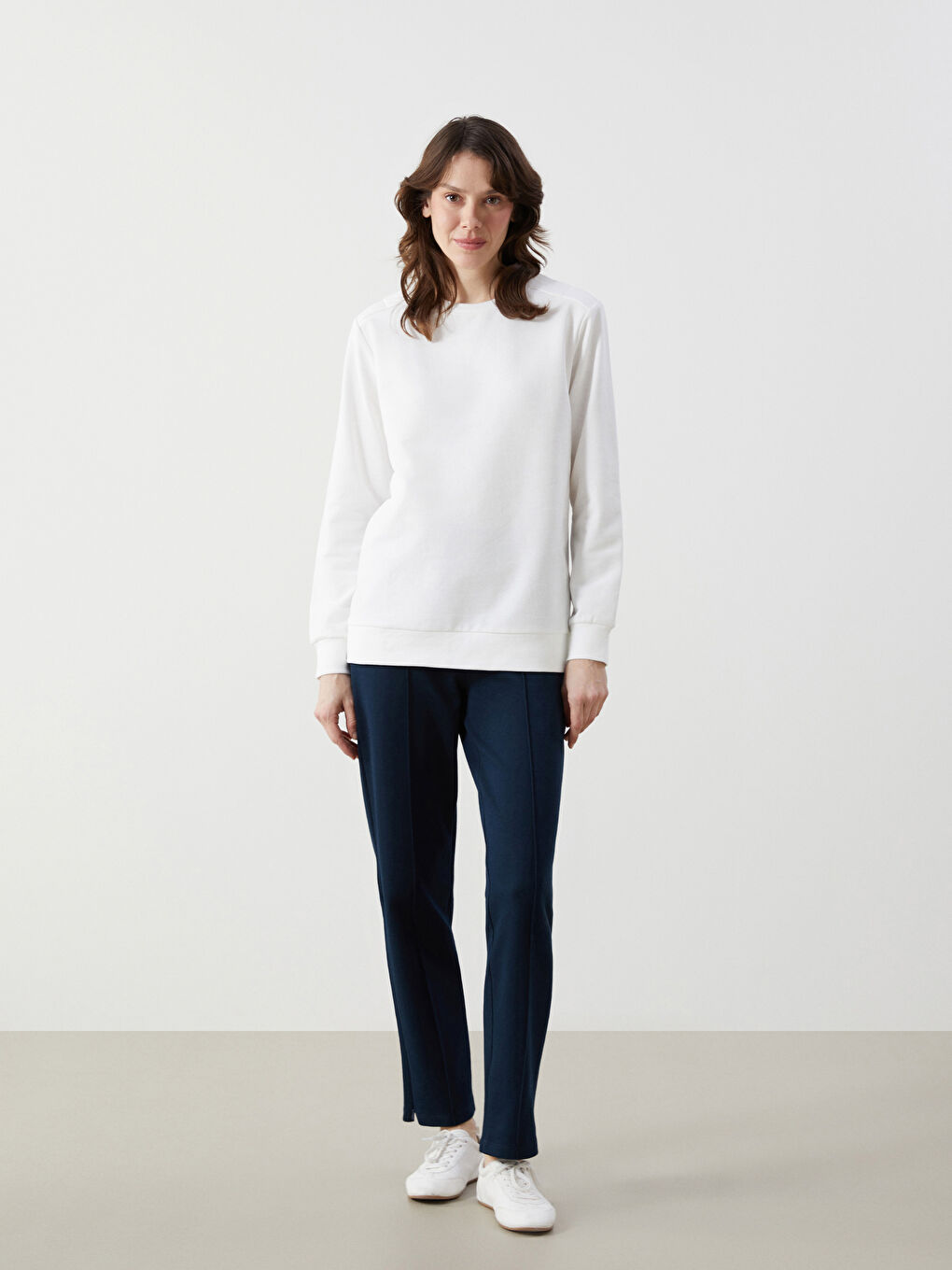 Lacivert Beli Lastikli Kadın Eşofman Altı