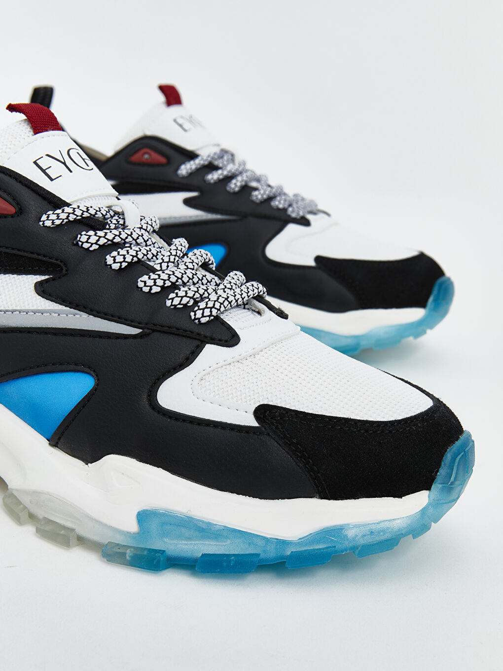 Lacivert Baskılı Bağcıklı Erkek Spor Ayakkabı-2