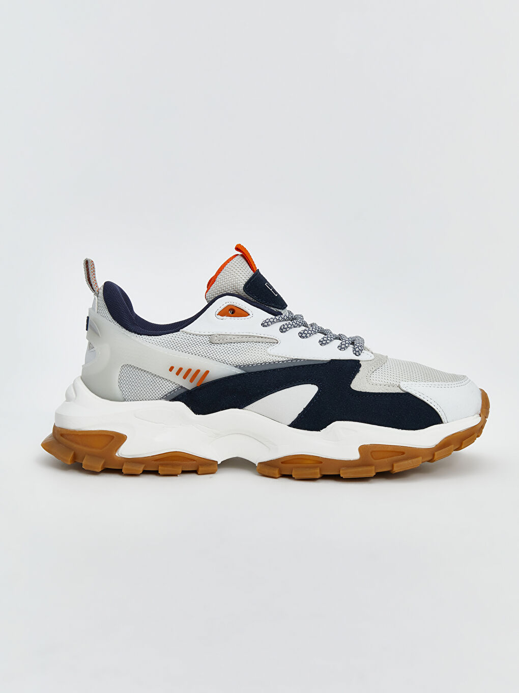 Gri Baskılı Bağcıklı Erkek Spor Ayakkabı-1