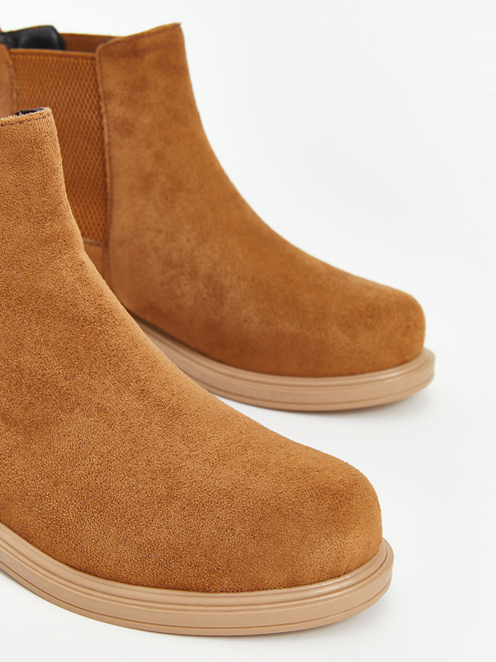 Kahverengi Deri Görünümlü Kadın Yağmur Botu-2