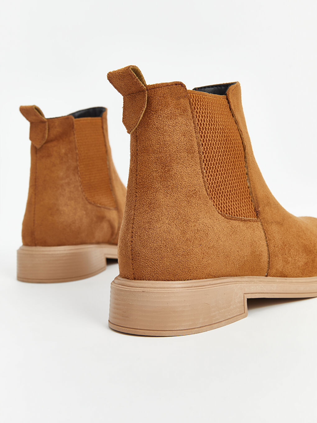 Kahverengi Deri Görünümlü Kadın Yağmur Botu-4