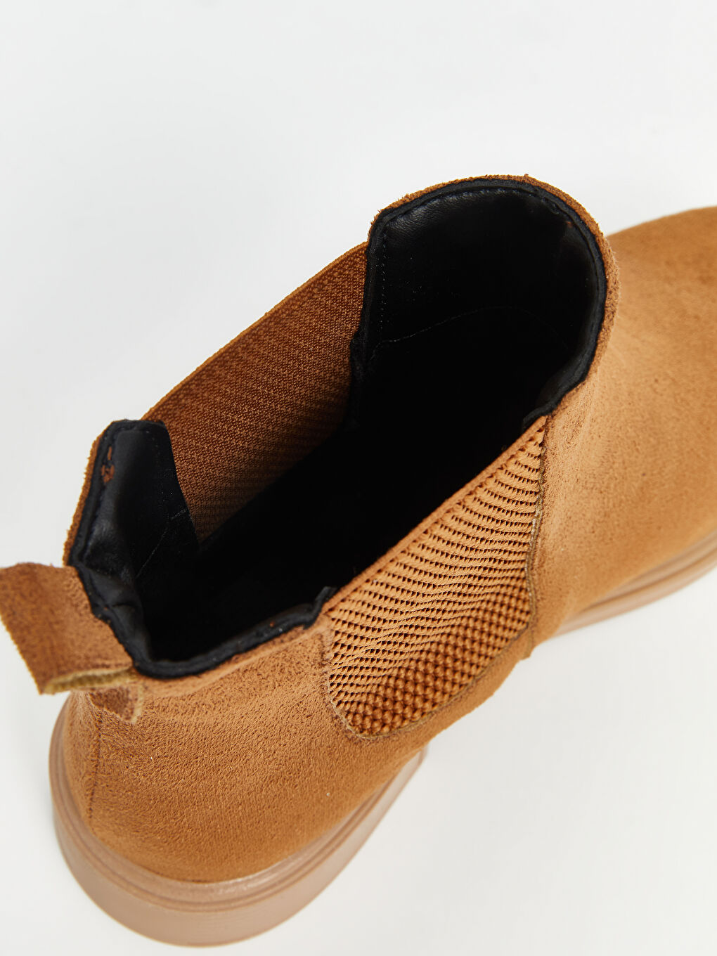 Kahverengi Deri Görünümlü Kadın Yağmur Botu-5