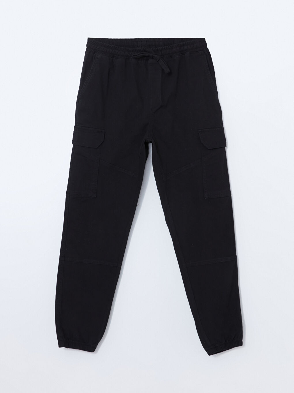 XSIDE Siyah Standart Kalıp Gabardin Erkek Jogger Pantolon - 4