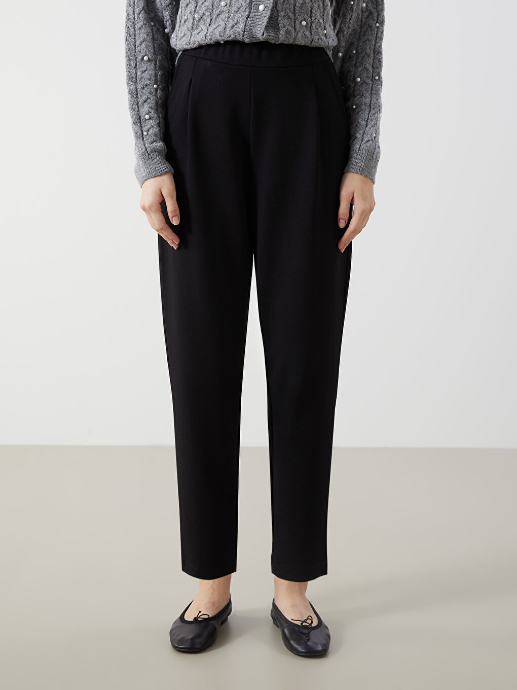 LCW Comfort Elasticated Waist Loose Fit Women's Trousers -W4L833Z8-CVL