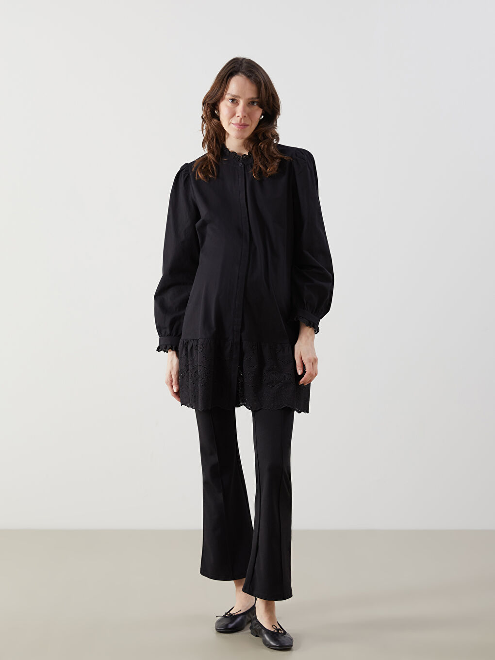 LCWAIKIKI Maternity Belly Panel Wide Leg Maternity Trousers -W4L931Z8-CVL