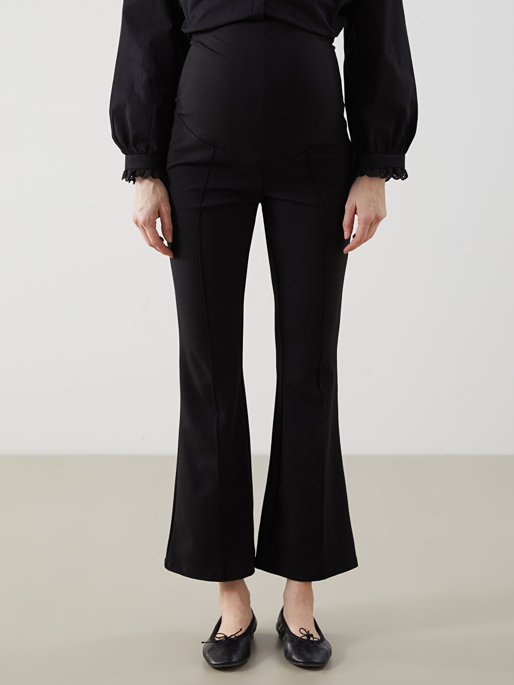 LCWAIKIKI Maternity Belly Panel Wide Leg Maternity Trousers -W4L931Z8-CVL