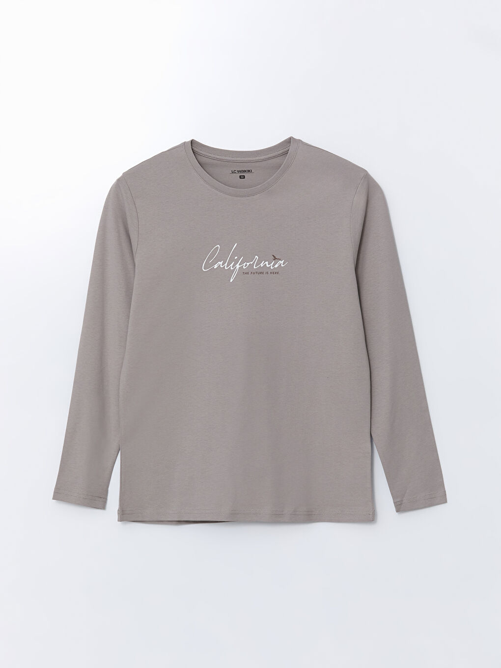 Kahverengi Bisiklet Yaka Baskılı Penye Erkek Pijama Üst