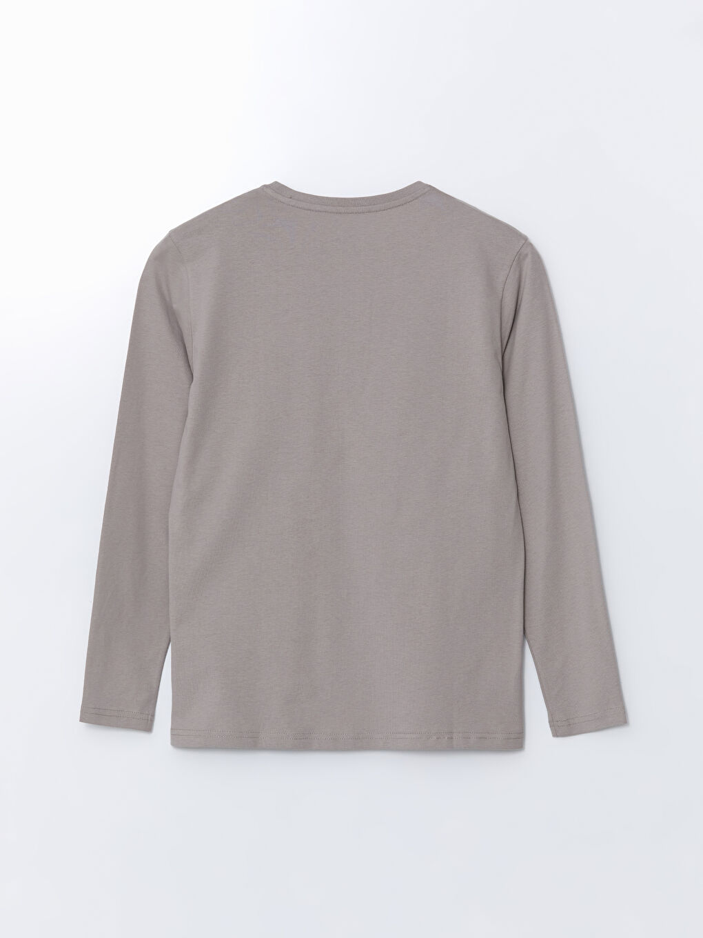 Kahverengi Bisiklet Yaka Baskılı Penye Erkek Pijama Üst-1