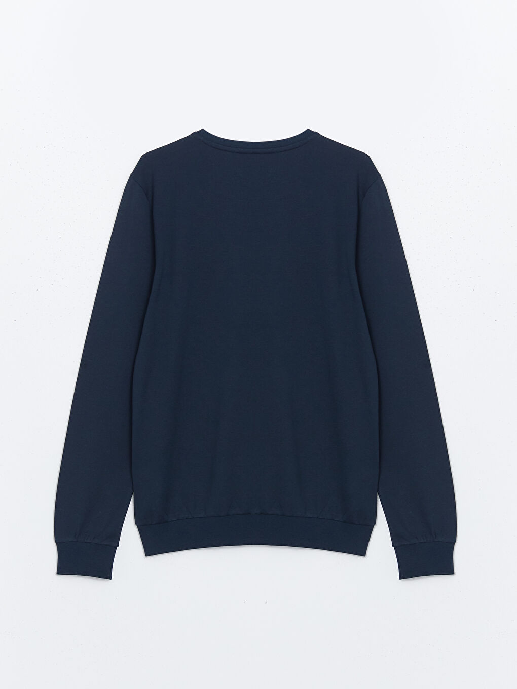 Lacivert Bisiklet Yaka Uzun Kollu Erkek Pijama Üst-1