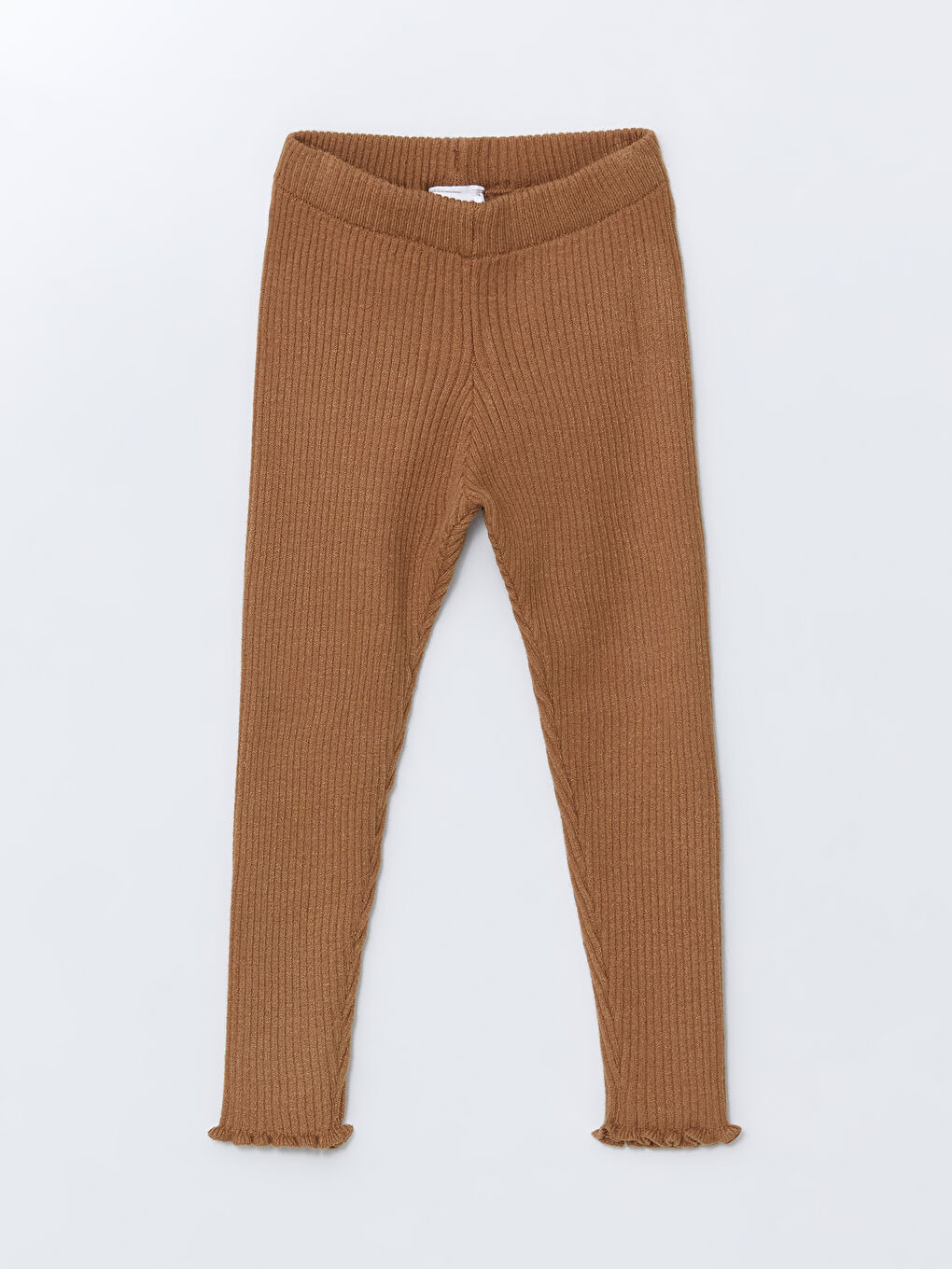 Kahverengi Dik Yaka Çizgili Kız Çocuk Kazak ve Tayt 2'li-5