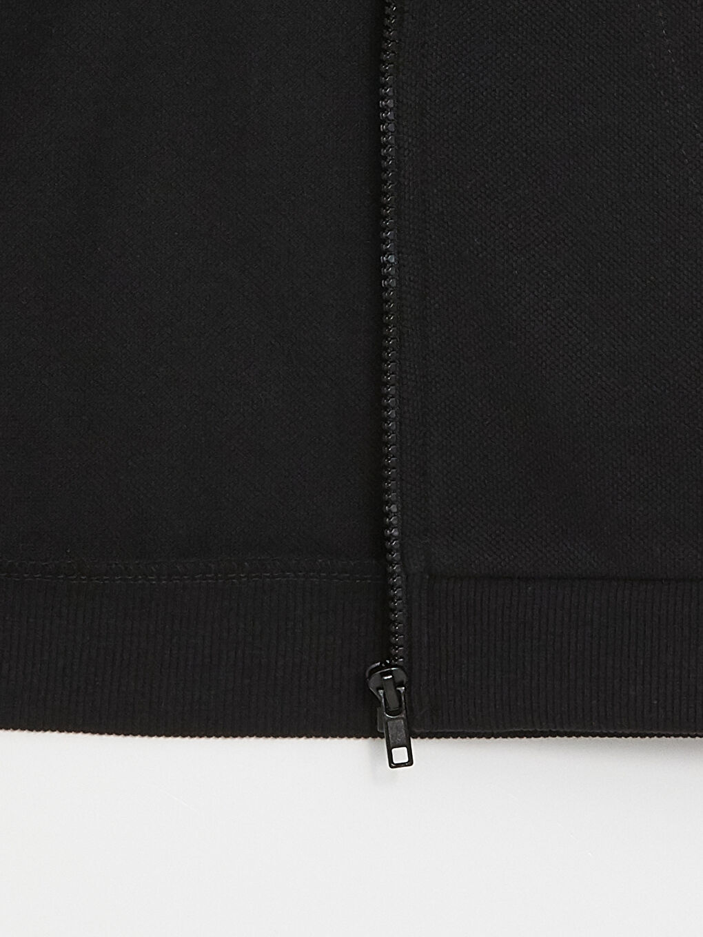 Siyah Kapüşonlu Erkek Çocuk Fermuarlı Sweatshirt-5