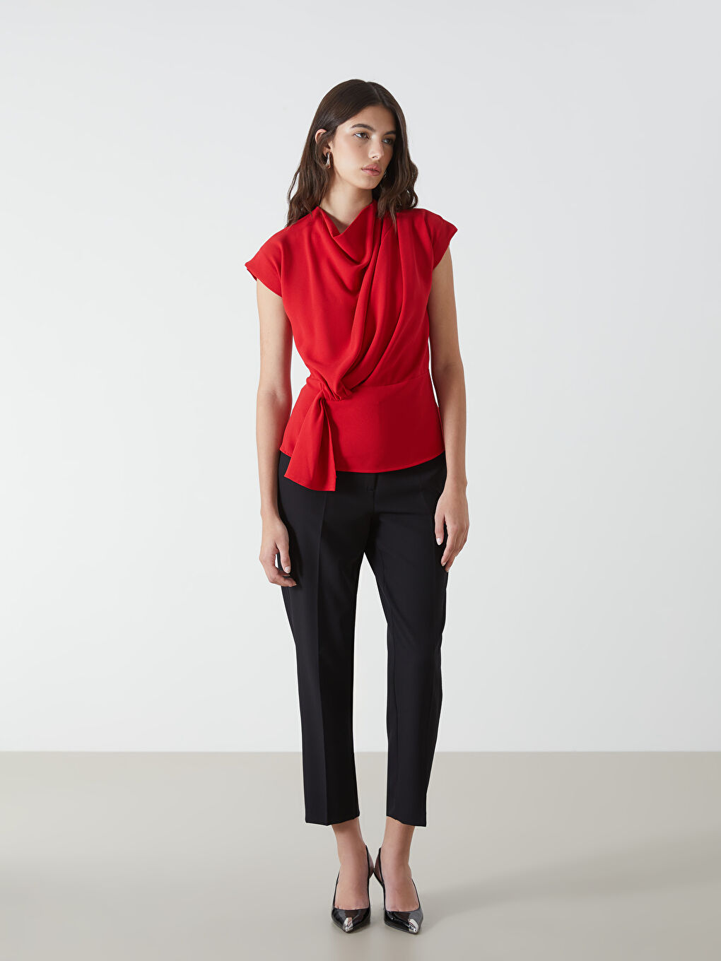 LCWAIKIKI Classic Bluza za Žene sa Uspravnom Kragnom -W4LB25Z8-GZL