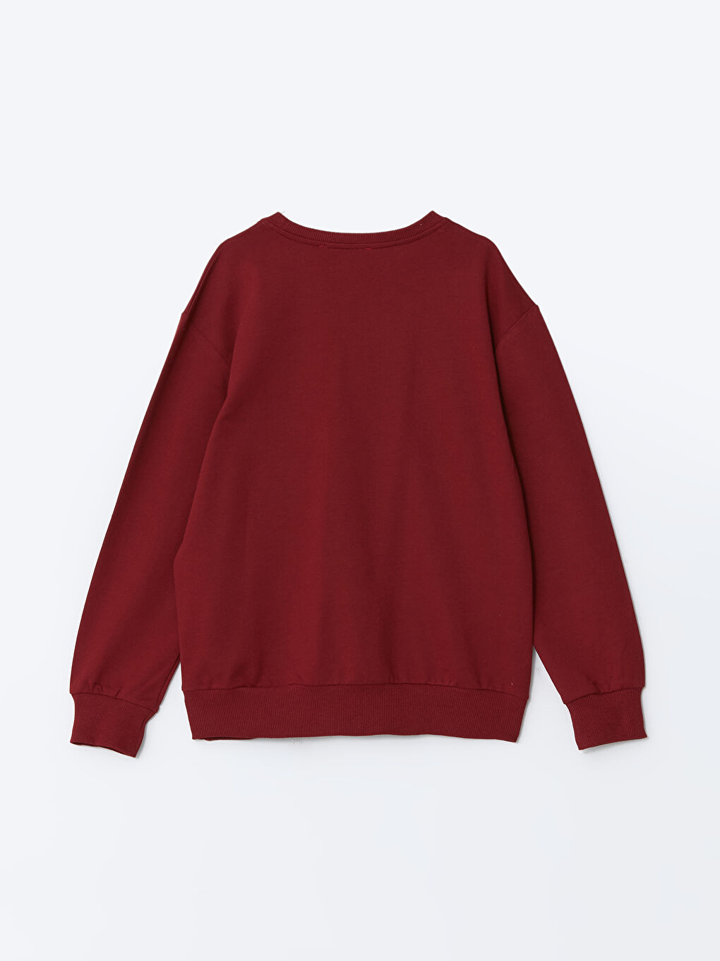 LCW Kids Bordo Bisiklet Yaka Baskılı Erkek Çocuk Sweatshirt - 1