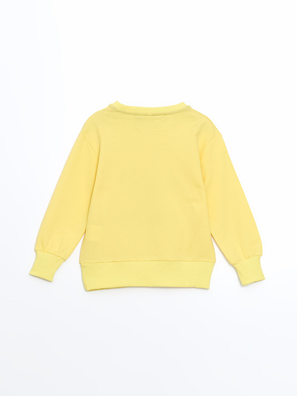 LCW baby Açık Sarı Bisiklet Yaka Çiçekli Kız Bebek Sweatshirt - 1