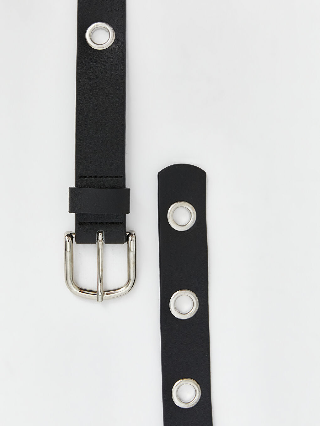 Siyah Deri Görünümlü Kadın Kemer-2