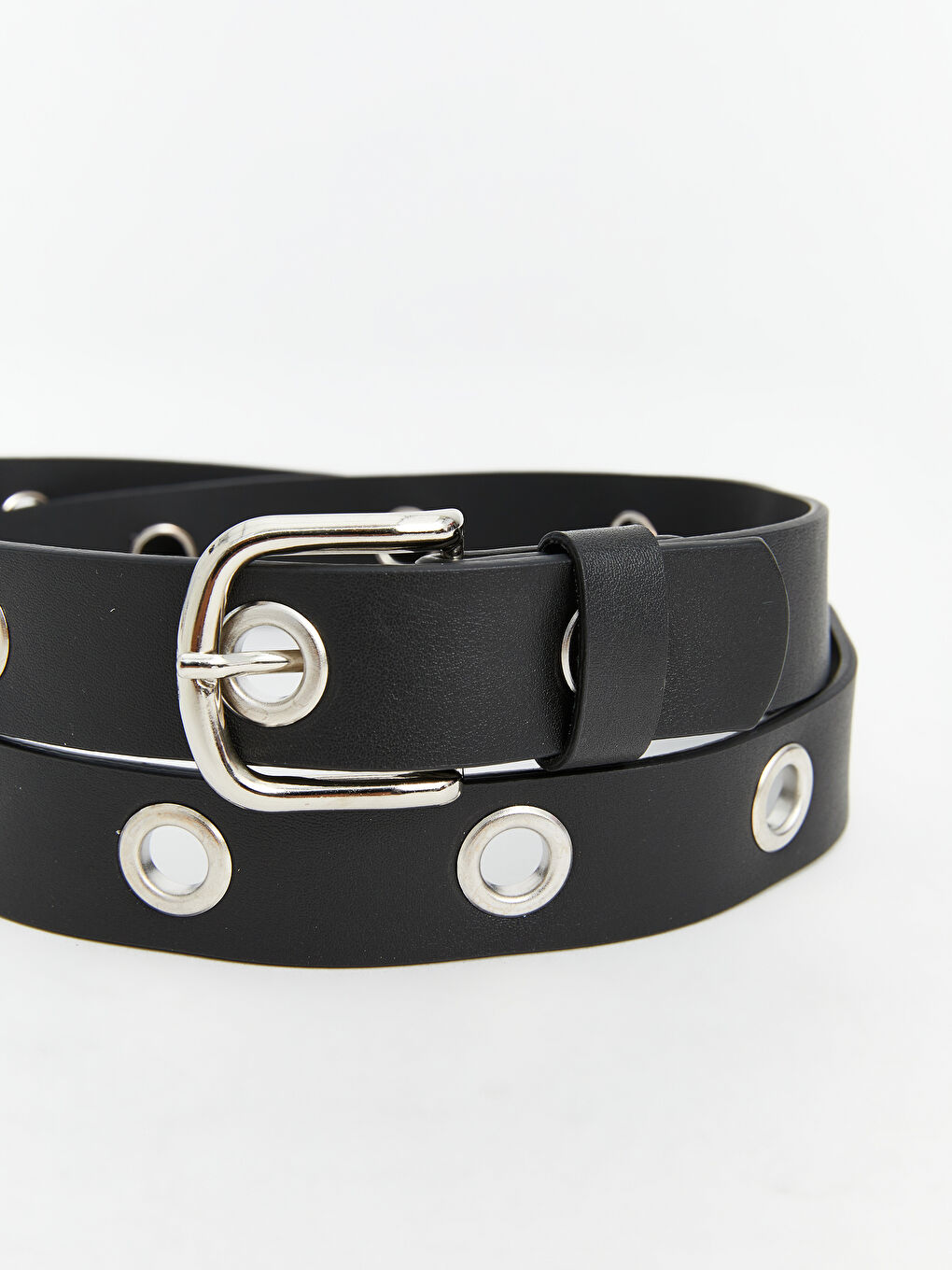 Siyah Deri Görünümlü Kadın Kemer-3