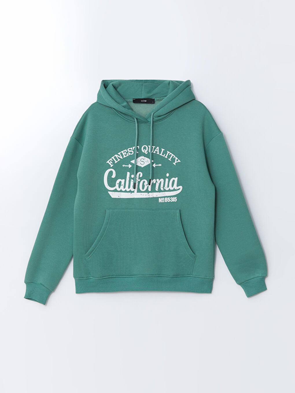 LC WAIKIKI Çağla Yeşili Baskılı Kapüşonlu Kadın Hoodie