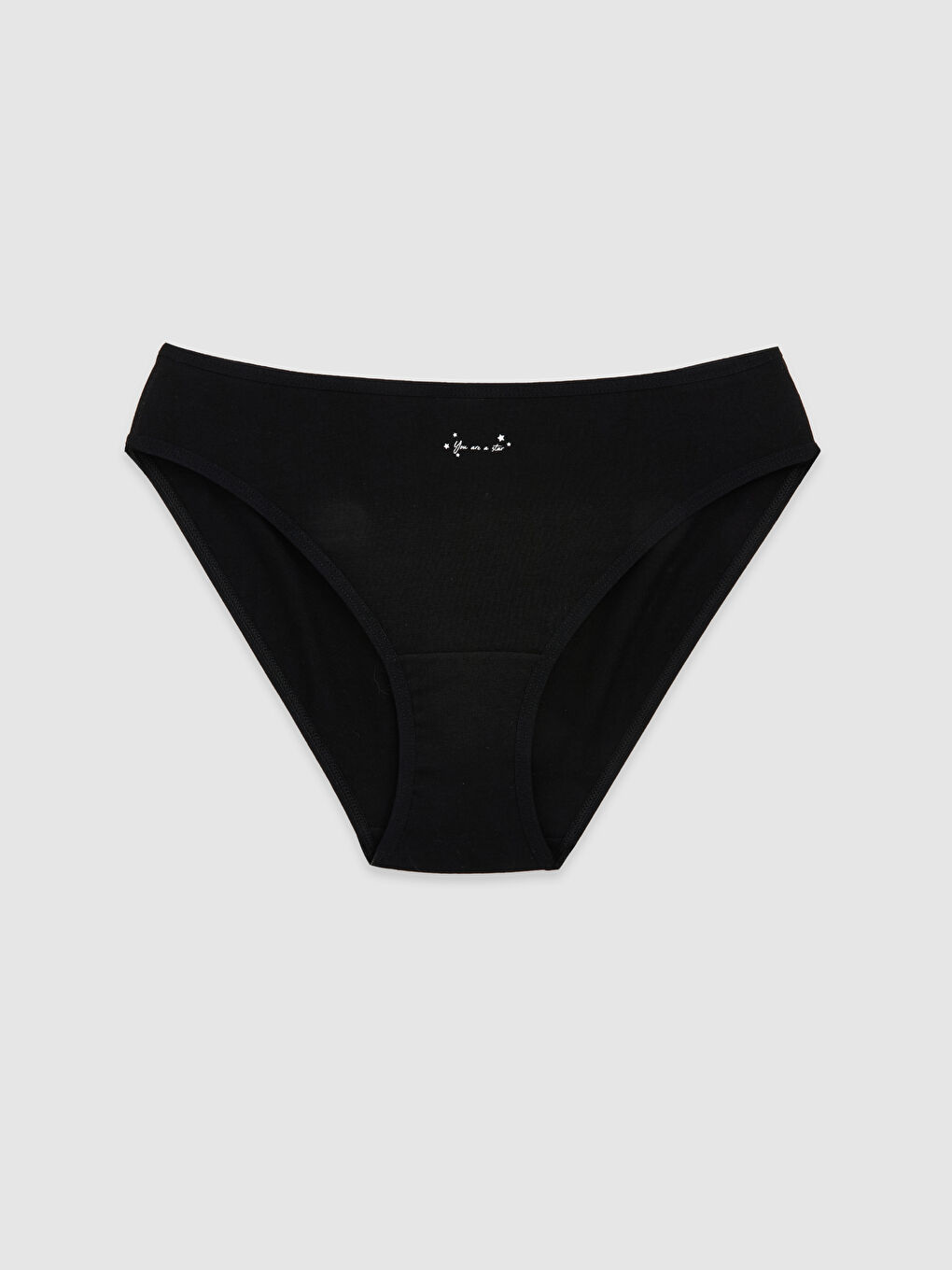 Siyah Baskılı Bikini Külot